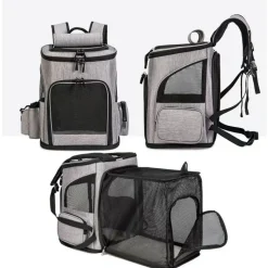 Sac à dos pour chat mcboson noir - extensible, grande capacité, pliable