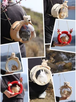 Sac de voyage avec housse pour écureuil, chinchilla, hamster, lapin nain, cochon d'inde et lapin - mcboson