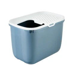 SAVIC - Maison de toilette hop in bleu entrée par dessus 58 x 39 x 40 cm pour chat