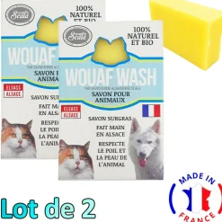 SCALA - Lot de 2 savons bio wouaf wash pour tous les animaux
