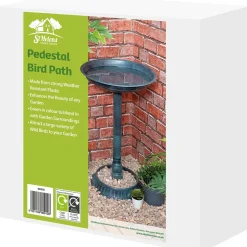 ST HELENS - Bain pour oiseaux sauvages st helens sur piédestal ornemental de jardin - autoportant - résistant aux intempéries gh356