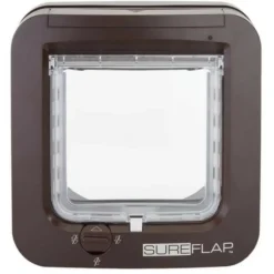 SUREFLAP - Chatiere a puce électronique - marron - 142 mm x 120 mm (mémorisation d'un maximum de 32 puces)