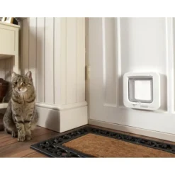 SUREFLAP - Chatiere a puce électronique - blanc - 142 mm x 120 mm (mémorisation d'un maximum de 32 puces)