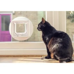 SUREFLAP - Chatiere a puce électronique connecté - blanc - 142 mm x 120 mm (livré sans le hub)
