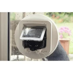 SUREFLAP - Chatiere a puce électronique dualscan - blanc - 142 mm x 120 mm (mémorisation d'un maximum de 32 puces)