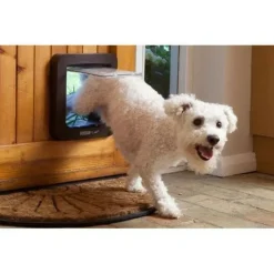 SUREFLAP - Grande chatiere a puce électronique - marron - 178 mm x 170 mm (mémorisation d'un maximum de 32 puces)