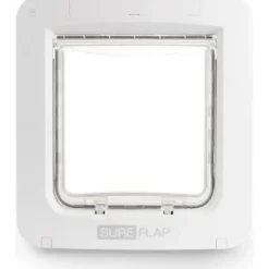 SUREFLAP - Grande chatiere a puce électronique connecté - blanc - 178 mm x 170 mm (livré sans le hub)