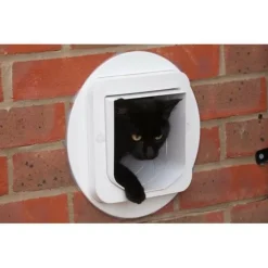 SUREFLAP - Grande chatiere a puce électronique connecté - blanc - 178 mm x 170 mm (livré sans le hub)