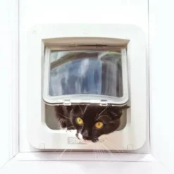 SUREFLAP - Grande chatiere a puce électronique connecté - blanc - 178 mm x 170 mm (livré sans le hub)