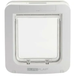 SUREFLAP - Grande chatiere a puce électronique - blanc - 178 mm x 170 mm (mémorisation d'un maximum de 32 puces)