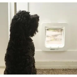 SUREFLAP - Grande chatiere a puce électronique - blanc - 178 mm x 170 mm (mémorisation d'un maximum de 32 puces)