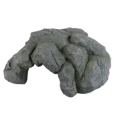 TERRA DELLA - Grotte pour reptiles taille XL, coloris anthracite - 31x29,5x14cm