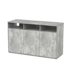 TERRATLANTIS - Meuble pour terrarium avec portes Béton L.132xP.45xH.80cm