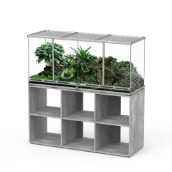 TERRATLANTIS - Terrarium et Meuble Standard Béton L.132xP.45xH.60cm
