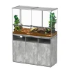 TERRATLANTIS - Terrarium et Meuble avec portes Gris L.118xP.45xH.75cm