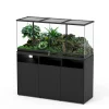 TERRATLANTIS - Terrarium et Meuble avec portes Noir L.132xP.45xH.60cm