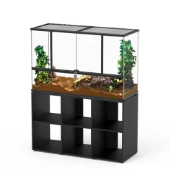 TERRATLANTIS - Terrarium et Meuble standard Noir L.118xP.45xH.75cm