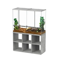 TERRATLANTIS - Terrarium et Meuble Standard Béton L.118xP.45xH.90cm