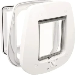 TRIXIE - Chatière 4 positions pour portes en verre 27 x 27 cm blanc