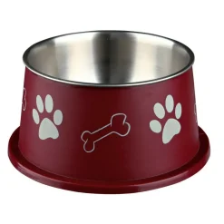 TRIXIE - Ecuelle 0.9 litre ø 19 cm acier inox plastique couleur aléatoire pour chie