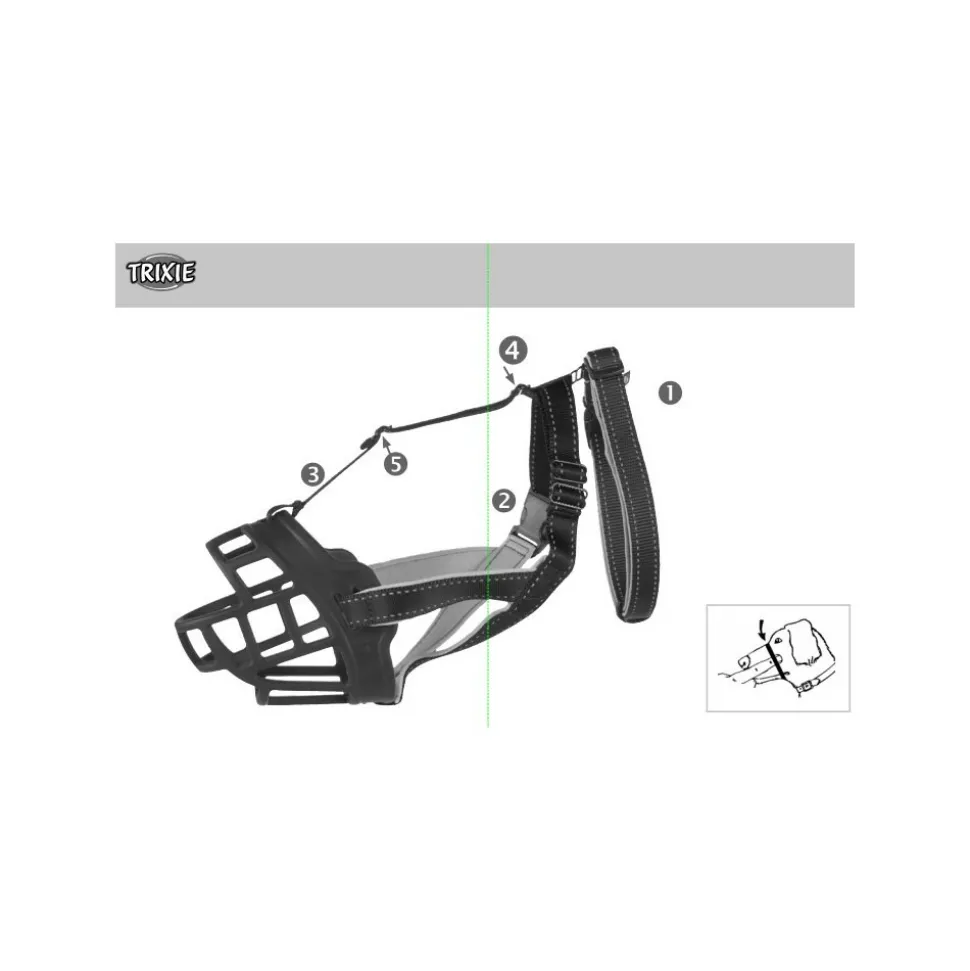 TRIXIE - Museliere trixie muzzle flex - caoutchouc - taille m/l - noir