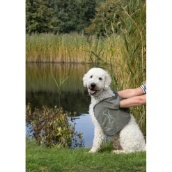 TRIXIE - Serviette absorbante avec pochettes pour les mains pour chien