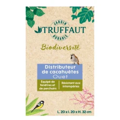 TRUFFAUT BIODIVERSITÉ - Distributeur de cacahuètes Ouet en métal noir pour oiseaux