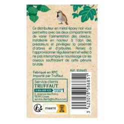 TRUFFAUT BIODIVERSITÉ - Distributeur de graines Taîga pour oiseaux du jardin