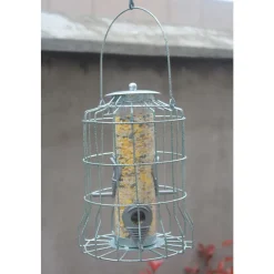 TRUFFAUT BIODIVERSITÉ - Distributeur de graines Mety en métal pour oiseaux du jardin