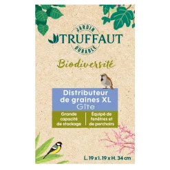 TRUFFAUT BIODIVERSITÉ - Distributeur de graines Gîte XL pour oiseaux du jardin