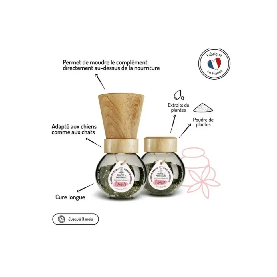TRUFFE & MOUSTACHE - Pot serenite chien/chat truffe et moustache 100 g