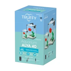 TRUFFY - Aquarium ALYA LED équipé blanc 45 litres - L.30,5xP.30,5xH.50.4cm