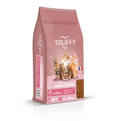 TRUFFY - Croquette au saumon pour chat stérilisé 6kg