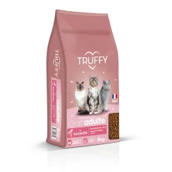 TRUFFY - Croquettes au saumon pour chat adulte 6kg