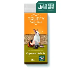 TRUFFY - Litière en copeaux de bois pour rongeur Truffy bien être 16L