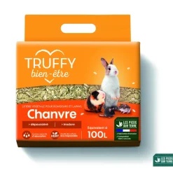 TRUFFY - Litière végétale de chanvre pour rongeurs et lapins Truffy 100 l