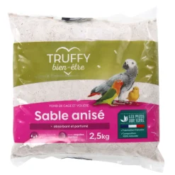 TRUFFY - Sable anisé de fond de cage pour oiseaux 2,5 kg