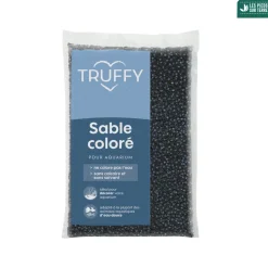 TRUFFY - Sable coloré pour aquarium d'eau douce Truffy bleu/noir 5Kg