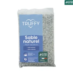TRUFFY - Sable naturel pour aquarium d'eau douce Truffy blanc/noir 1kg