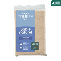 TRUFFY - Sable naturel pour aquarium d'eau douce Truffy blanc fin 5kg