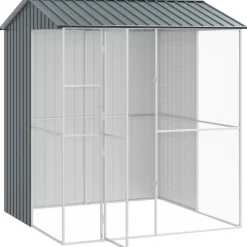 VIDAXL - Aviary pour oiseaux anthracite 215x210x247 cm en acier