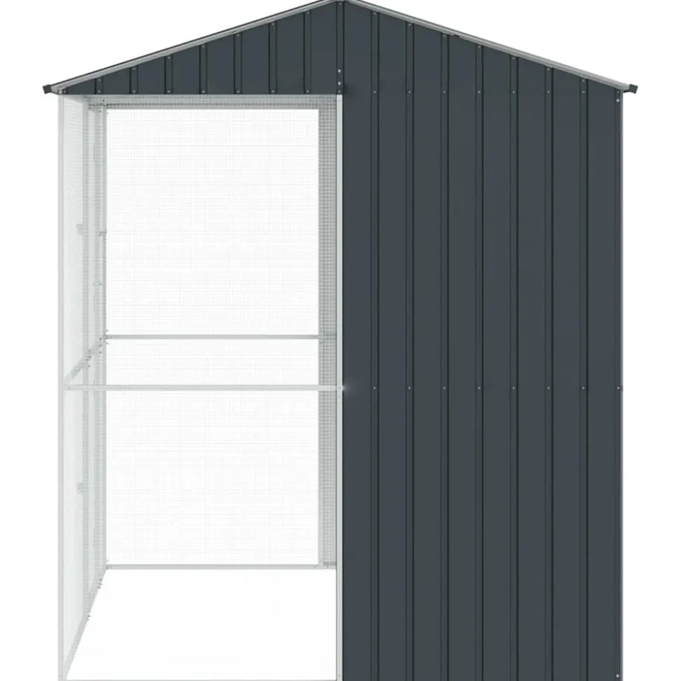 VIDAXL - Aviary pour oiseaux anthracite 215x210x247 cm en acier