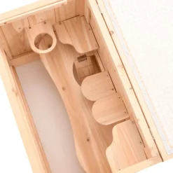 VIDAXL - Cage à hamster 60x35,5x42 cm bois massif de sapin