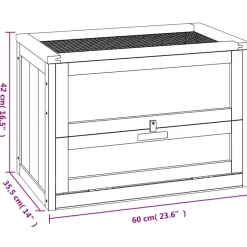 VIDAXL - Cage à hamster 60x35,5x42 cm bois massif de sapin