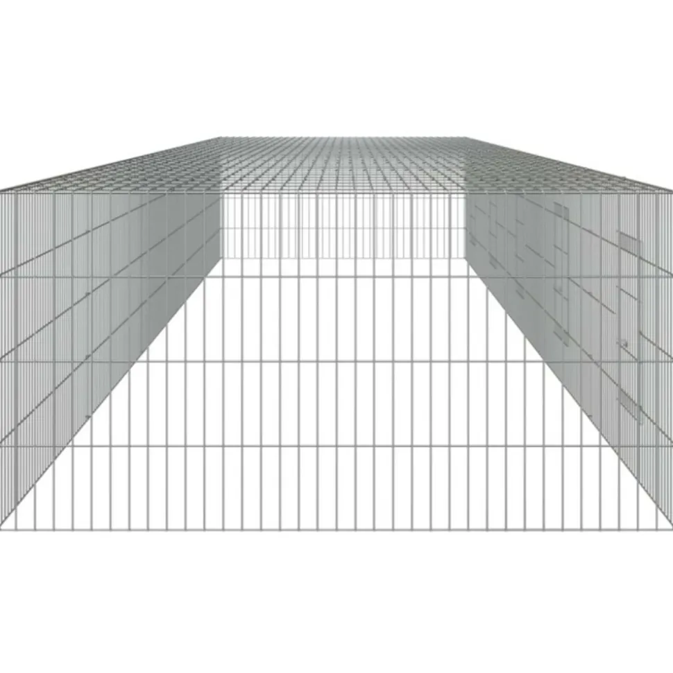 VIDAXL - Cage à lapin 5 panneaux 541x109x54 cm fer galvanisé