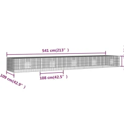 VIDAXL - Cage à lapin 5 panneaux 541x109x54 cm fer galvanisé
