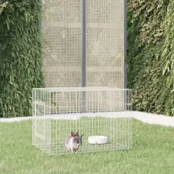 VIDAXL - Cage à lapin 78x54x54 cm fer galvanisé