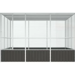 VIDAXL - Cage à oiseaux anthracite 302,5x324,5x211,5 cm acier galvanisé