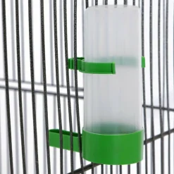 VIDAXL - Cage à oiseaux avec toit acier noir 66 x 66 x 155 cm