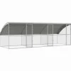 VIDAXL - Cage à poules argent 600 x 200 x 198.5 cm acier galvanisé